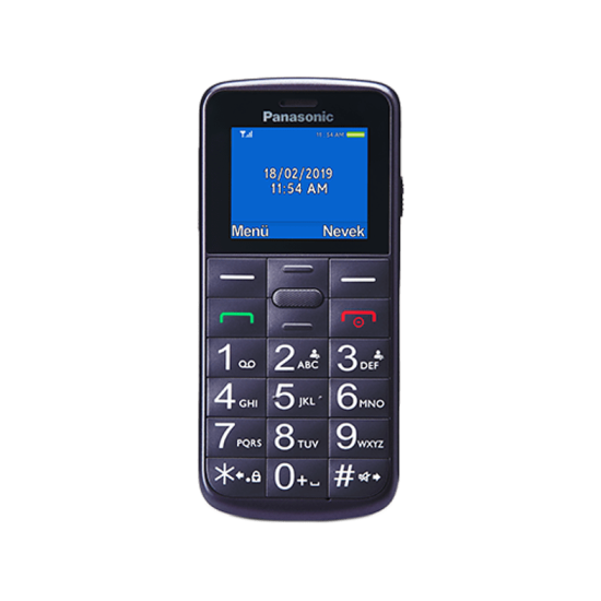 PANASONIC KX-TU110EXC SingelSIM kék nyomógombos kártyafüggetlen mobiltelefon