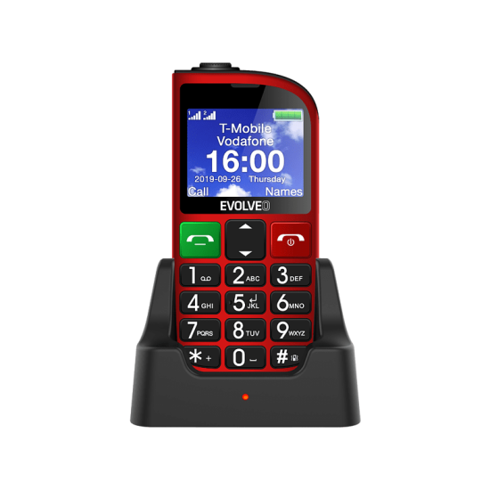 EVOLVEO EP-800 DualSIM Piros Kártyafüggetlen Mobiltelefon